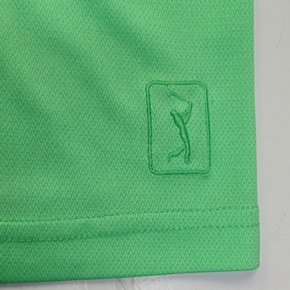 PGA‎ Tour Mens Polo Shirt Medium Green Golf Athletic Short Sleeve - Picture 3 of 10